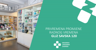 Obavijest o privremenom radnom vremenu – Savska 120