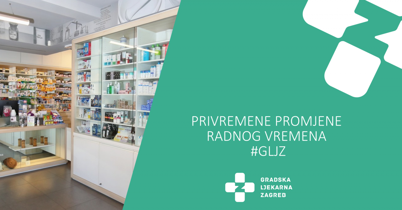 Obavijest o privremenom radnom vremenu - određene lokacije GLJZ