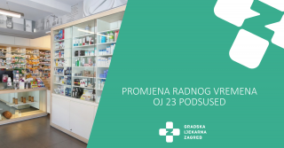 Obavijest o privremenom radnom vremenu – Podsusedska aleja 79